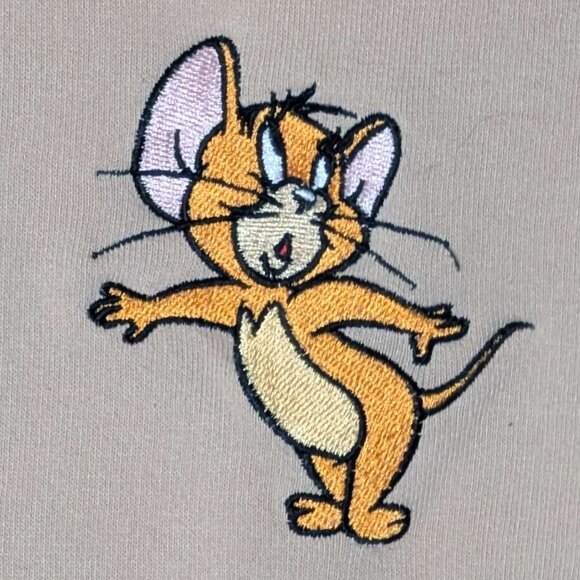 H&M Tom & Jerry Regular Fit Crewneck Sweatshirt Embroidered Graphics WB Sz S - Picture 3 of 9
